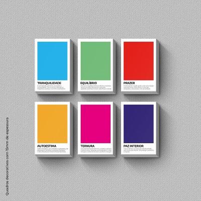 Terapia Das Cores Quadro Com 6 Peças 15mm Soft Touch