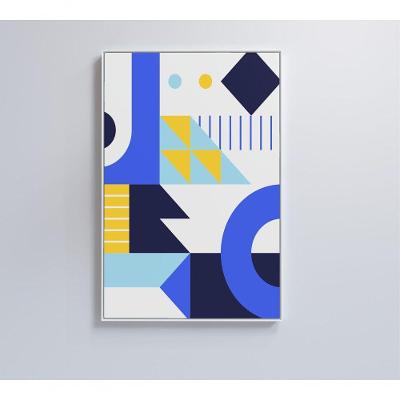 Quadro Geométrico Colorido 13 80x120 Cm Vidro Impresso