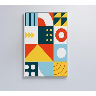 Quadro Geométrico Colorido 14 60x90 Cm Vidro Impresso