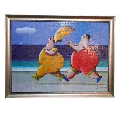 Quadro Moldura Madeira Gustavo Rosa Obra Os Banhistas