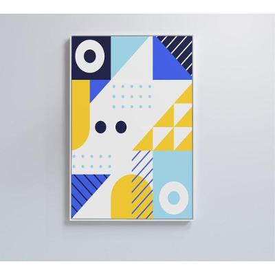 Quadro Colorido Geométrico 9 80x120 Cm Vidro Impresso
