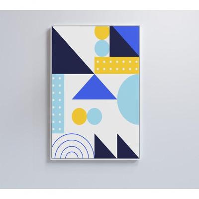 Quadro Colorido Geométrico 8 80x120 Cm Tecido Canvas
