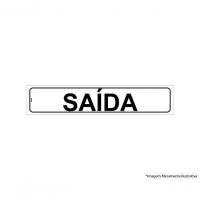 Placa Sinal.Pvc 05X25Cm Saida Ref2402
