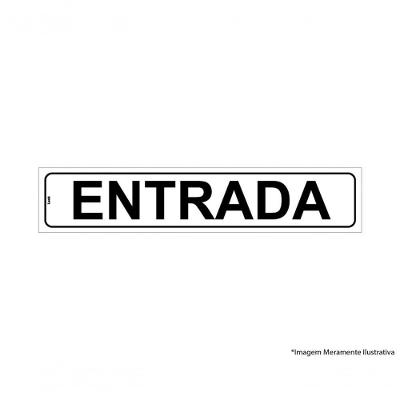 Placa Sinal.Pvc 05X25Cm Entrada Ref 2403