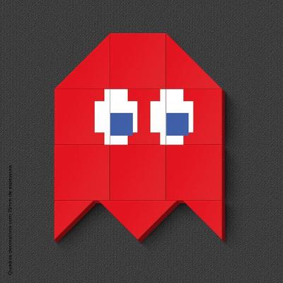 Fantasminha Vermelho Quadro Com 12 Peças 15Mm Ultra-Brilho