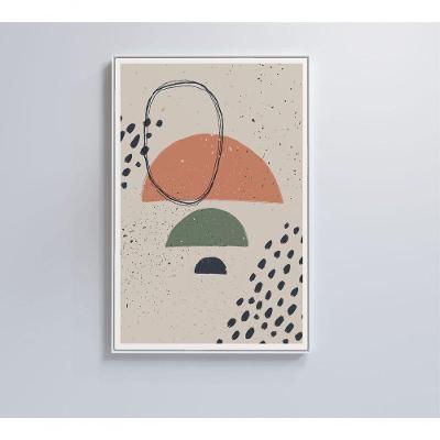 Quadro Abstrato Circulo E Pontos 60x40 Cm Vidro Impresso