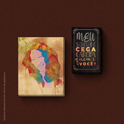Meu Som Te Cega Careta - Quadro Ou Placa 2Pçs 15mm