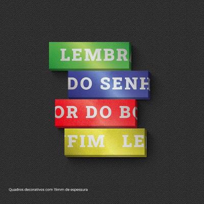 Lembrança Do Senhor Do Bonfim - Quadro Ou Placa 4Pçs 15mm