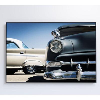 Quadro Carros Clássicos 120x80 Cm Adesivo Fotográfico