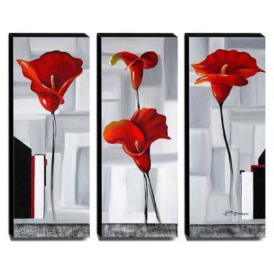 Quadros De Pintura Copos De Leite 105x40cm-1509