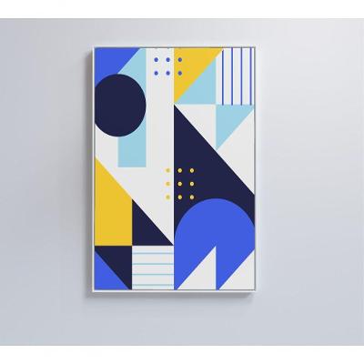 Quadro Geométrico Colorido 16 80x120 Cm Vidro Impresso