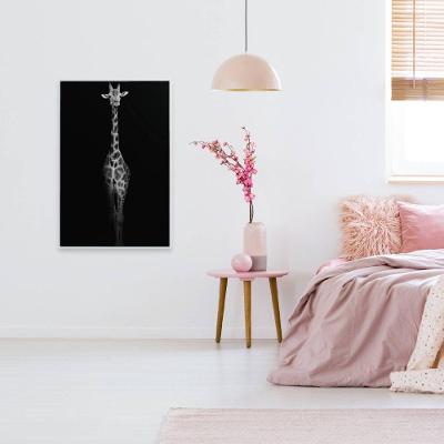 Quadro Fotografia Girafa 60x90 Cm Tecido Canvas