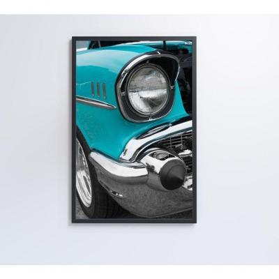 Quadro Farol Carro Clássico 120x80 Cm Tecido Canvas