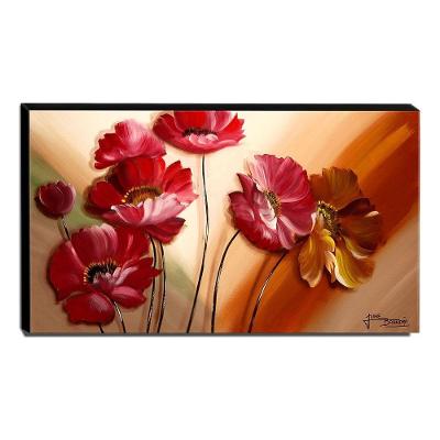 Quadro De Pintura Papoulas 60x105cm-1539
