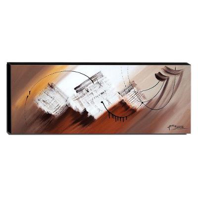 Quadro De Pintura Abstrato 40x105cm-1613