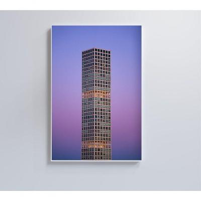 Quadro Arquitetura Cubos 40x60 Cm Vidro Impresso