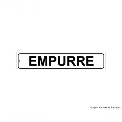 Placa Sinal.Pvc 05X25Cm Empurre Ref2526