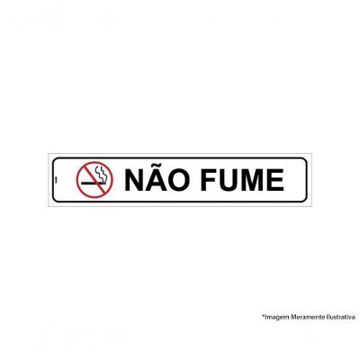 Placa Sinal.Pvc 05X25Cm Nao Fume Ref2355