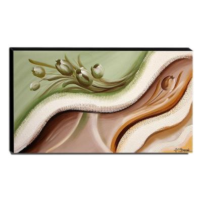 Quadro De Pintura Tulipas 60x105cm-1796
