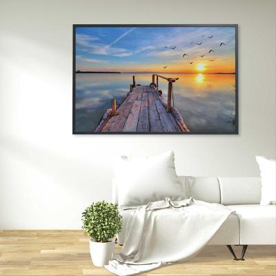 Quadro Por Do Sol No Pier 60x40 Cm Adesivo Fotográfico