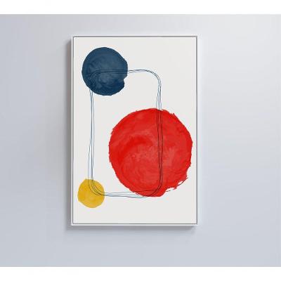 Quadro Artes Quadrados E Círculos 80x120 Cm Vidro Impresso