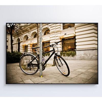 Quadro Bicicleta Clássica Na Rua 60x40 Cm Tecido Canvas