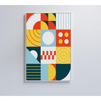 Quadro Colorido Geométrico 6 80x120 Cm Vidro Impresso
