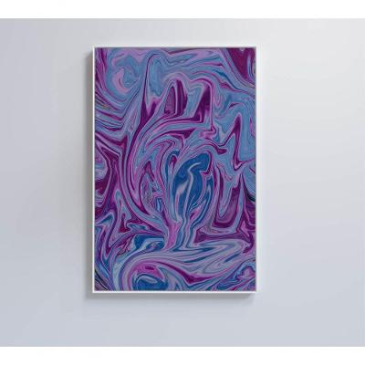 Quadro Abstrato Roxo 80x120 Cm Vidro Impresso