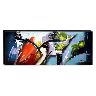 Quadro De Pintura Abstrato 40x105cm-1612