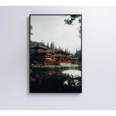 Quadro Templo Japonês 40x60 Cm Tecido Canvas
