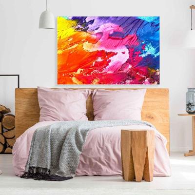 Quadro Formas Abstratas 60x40 Cm Tecido Canvas