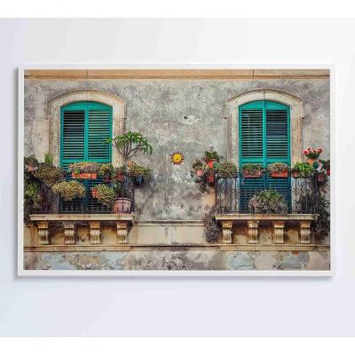 Quadro Jardim Residencial 60x40 Cm Tecido Canvas