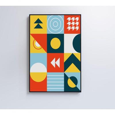 Quadro Geométrico Colorido 3 80x120 Cm Vidro Impresso