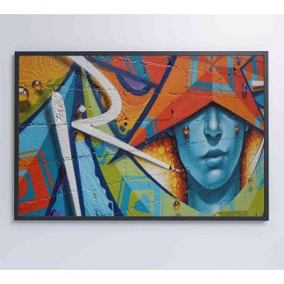 Quadro Grafite Parede 60x40 Cm Adesivo Fotográfico