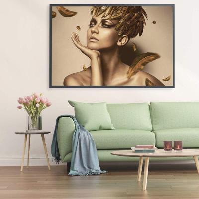 Quadro Mulher Coroa De Louros 60x40 Cm Tecido Canvas