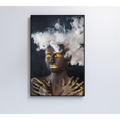 Quadro Mulher Negra 80x120 Cm Tecido Canvas