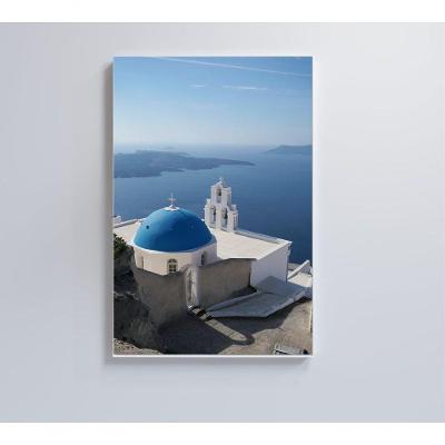 Quadro Casa Santorini 80x120 Cm Tecido Canvas