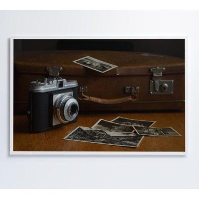 Quadro Maquina Fotográfica 120x80 Cm Tecido Canvas