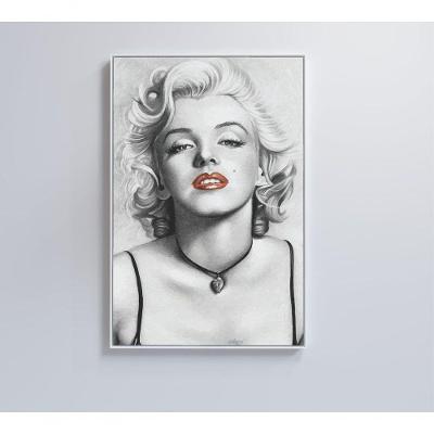 Quadro Marilyn Monroe Batom 60x90 Cm Tecido Canvas