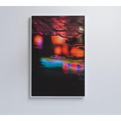 Quadro Chuva Noturna 80x120 Cm Vidro Impresso