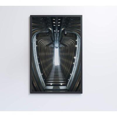 Quadro Arquitetura Oval 40x60 Cm Vidro Impresso