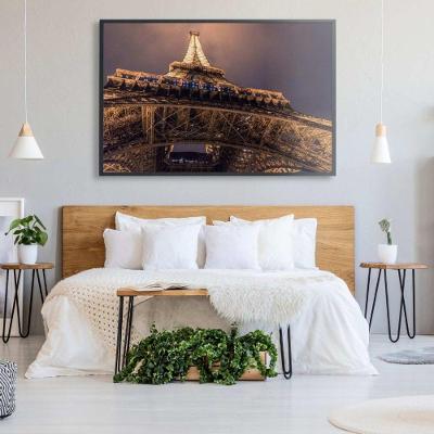 Quadro Torre Eiffel Iluminada 60x40 Cm Tecido Canvas
