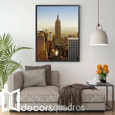 Quadro Empire State 80x120 Cm Tecido Canvas