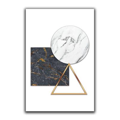 Kit Placas Quadros Decorativos 3 Pçs 30x45 Mármore Preto