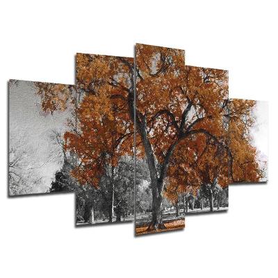 Kit 5 Placa Quadro Decorativo árvore Cor 3d Borda Infinita
