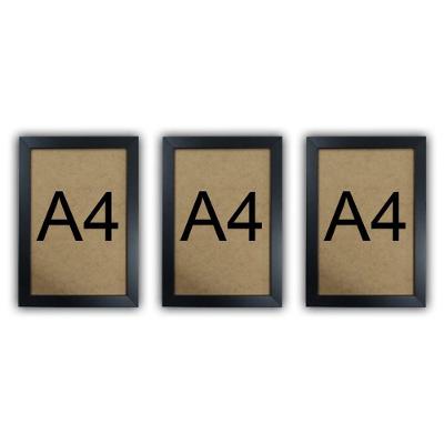 Kit 3 Molduras Diploma A4 Com Fundo Mdf Titulos
