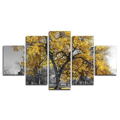 Kit 5 Placa Quadro Decorativo árvore Cor 3d Borda Infinita