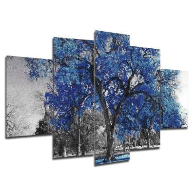 Kit 5 Placa Quadro Decorativo árvore Cor 3d Borda Infinita