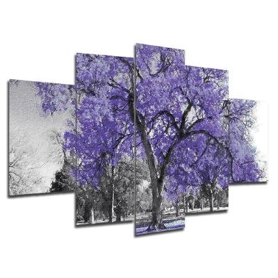 Kit 5 Placa Quadro Decorativo árvore Cor 3d Borda Infinita