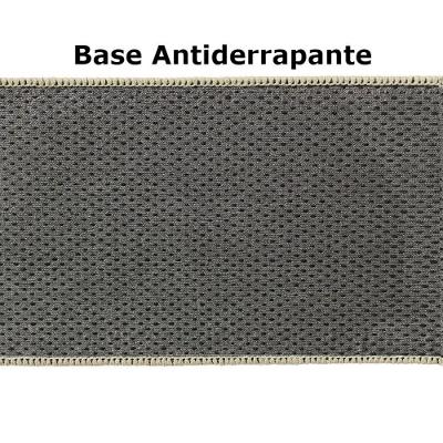 Tapete Sala Esc. 2,00x2,50 Antiderrapante Preto/Cinza A-118